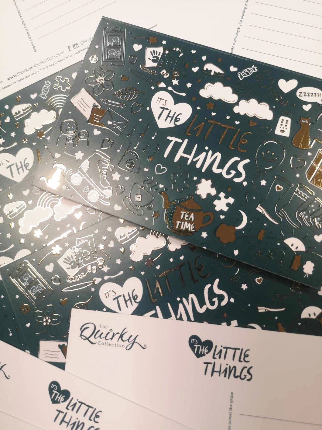 It's The Little Things A6 Gold Foiled Postcard