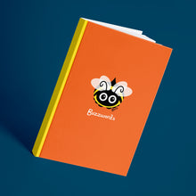 Load image into Gallery viewer, &#39;Buzzwords&#39; Bizzi Bee Orange A5 Hardback 96 Page Lined Notebook

