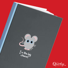 Load image into Gallery viewer, Cheez Mouse &#39;I&#39;m the Big Cheese!&#39; Grey A5 Hardback 96 Page Lined Notebook
