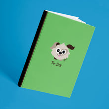 Load image into Gallery viewer, &#39;Top Dog&#39; Green Slurp Dog A5 Hardback 96 Page Lined Notebook
