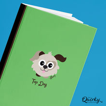 Load image into Gallery viewer, &#39;Top Dog&#39; Green Slurp Dog A5 Hardback 96 Page Lined Notebook
