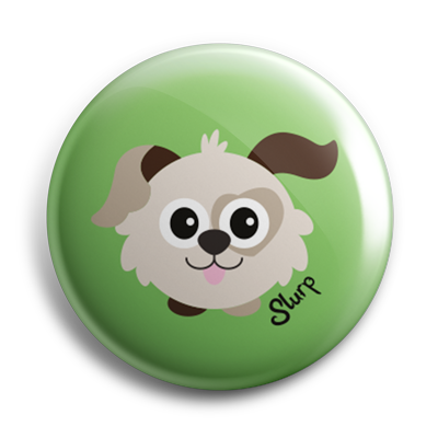 Slurp the Dog 38mm Button Badge