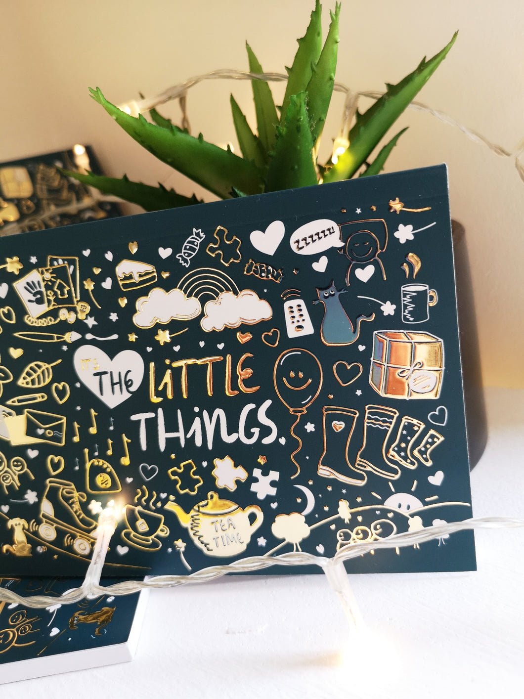 It's The Little Things A6 Gold Foiled Notebook
