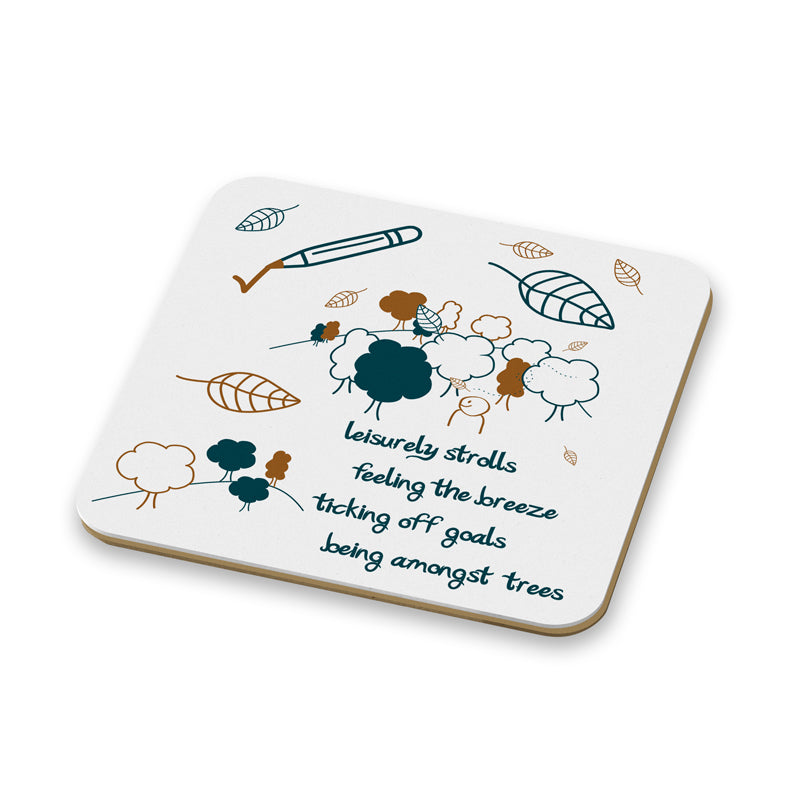 It's The Little Things Feeling the Breeze Being Amongst Trees 100mm Glossy Coaster