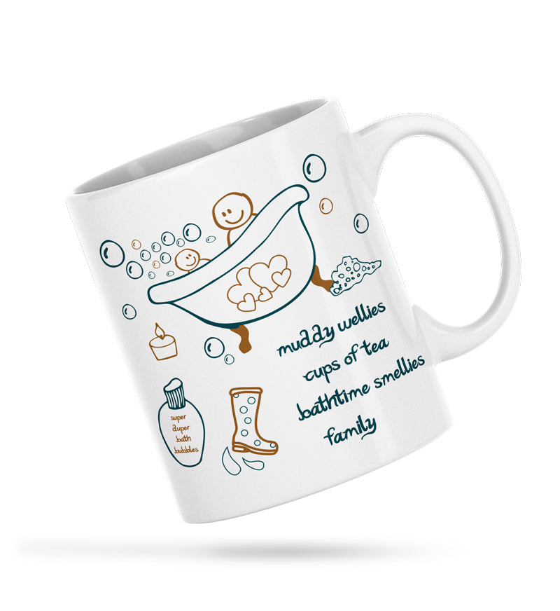 It's The Little Things Muddy Wellies Bathtime Smellies 11oz Ceramic Mug