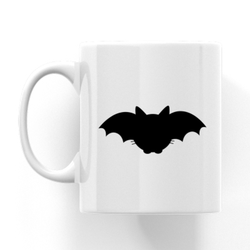 Pickle Bat The Flying Cat-Bat Cheeky Bum White Ceramic Mug