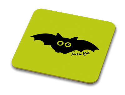 Pickle Bat The Flying Cat-Bat 100mm Glossy Drinks Coaster