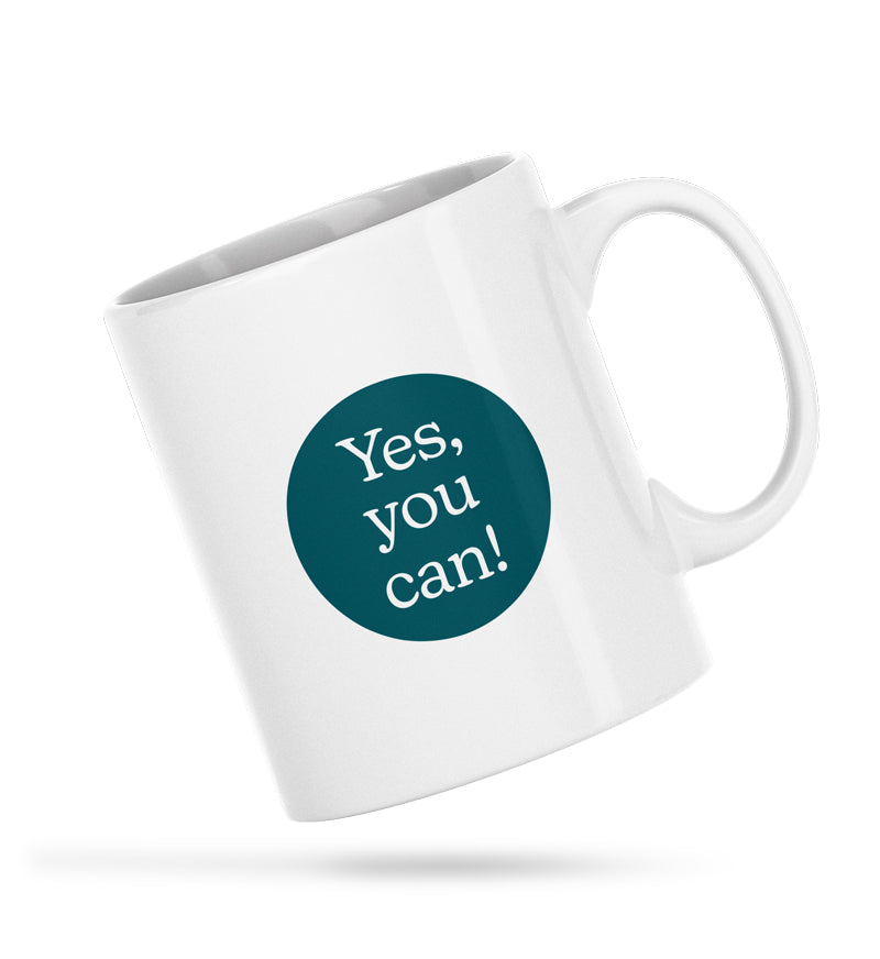 Stationery for Success Yes You Can White Ceramic 11oz Mug