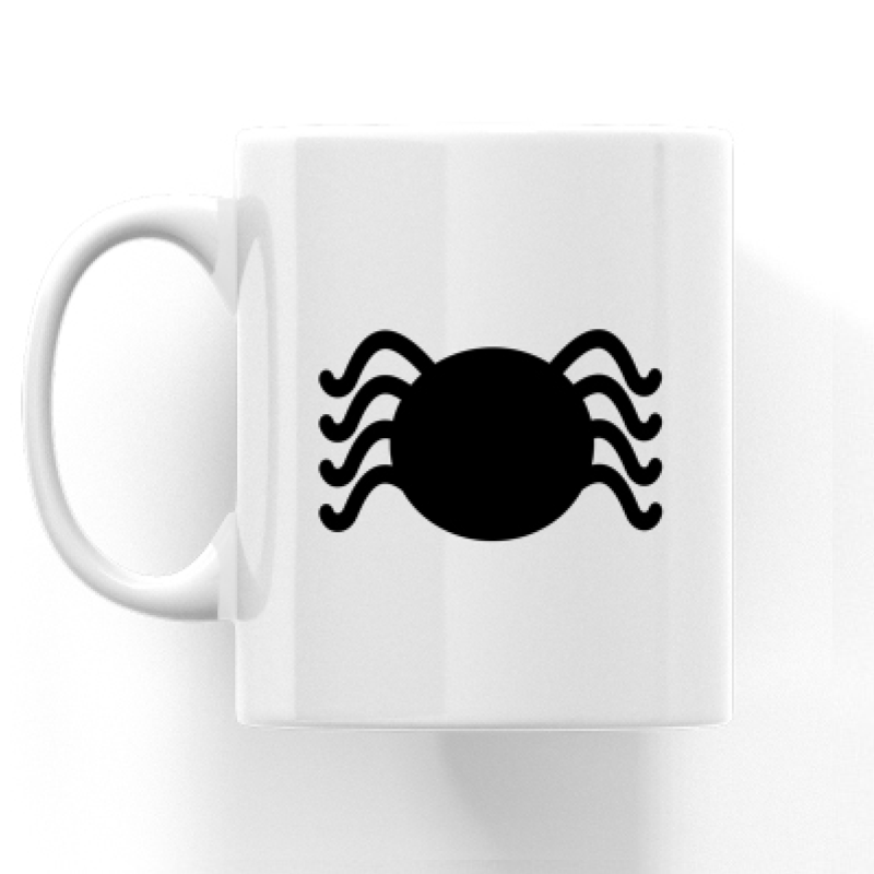 Sticky Spider Cheeky Bum White Ceramic Mug