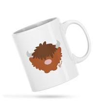 Load image into Gallery viewer, Bruce the Highland Cow Cheeky Bum White Ceramic Mug
