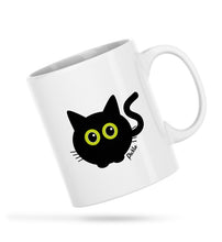 Load image into Gallery viewer, Pickle Cat Cheeky Bum White Ceramic Mug
