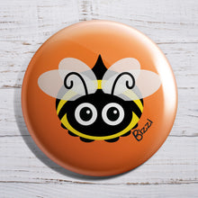 Load image into Gallery viewer, Bizzi Bee 38mm Button Badge

