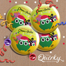 Load image into Gallery viewer, Hop Frog 38mm Christmas Presents Button Badge
