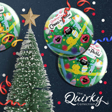 Load image into Gallery viewer, Sticky Spider 38mm Christmas Tree Button Badge
