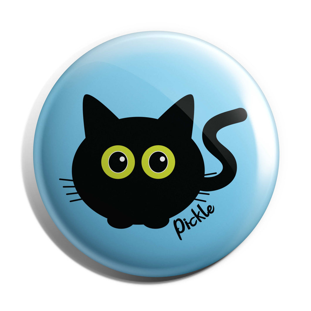 Pickle Cat 38mm Button Badge