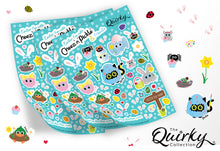 Load image into Gallery viewer, Easter fun with Cheez &#39;n&#39; Pickle &amp; friends Set of 3 A5 peelable animal sticker sheets
