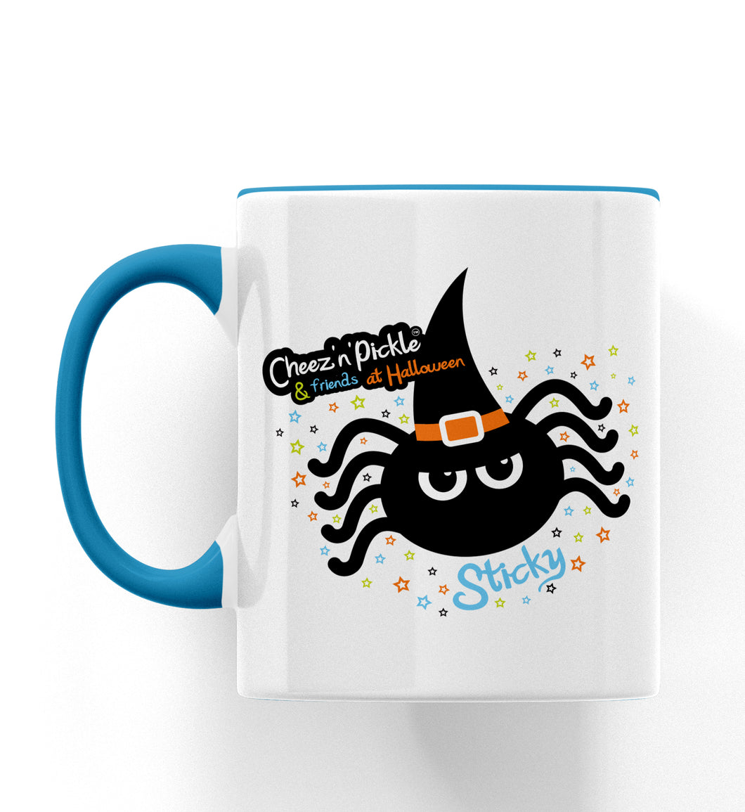 Sticky Spider Witch Halloween Ceramic Mug