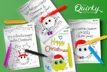 Load image into Gallery viewer, 10 Downloadable Cheez n Pickle &amp; friends Christmas Animal Colouring In Sheets
