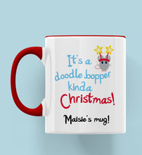 Load image into Gallery viewer, Cheez Mouse It&#39;s a Doodle Bopper Kinda Christmas Personalised Ceramic Mug
