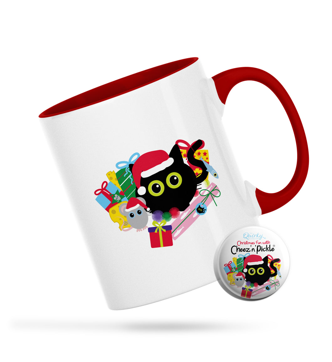 Cheez 'n' Pickle Me & You Go Together Just Like Cheez 'n' Pickle Personalised Christmas Ceramic Mug