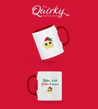 Load image into Gallery viewer, Omelette the Chick Makin&#39; a list Chick&#39;n it twice Personalised Ceramic Mug
