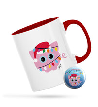 Load image into Gallery viewer, Puff the Pig Nothing Lights Up My Life More Than Pigs &amp; Christmas Personalised Ceramic Mug
