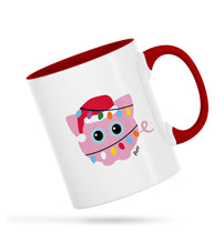 Load image into Gallery viewer, Puff the Pig Nothing Lights Up My Life More Than Pigs &amp; Christmas Personalised Ceramic Mug

