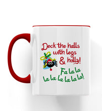 Load image into Gallery viewer, Sticky Spider Deck The Halls With Legs &amp; Holly! Personalised Ceramic Mug
