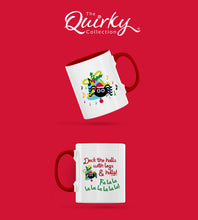 Load image into Gallery viewer, Sticky Spider Deck The Halls With Legs &amp; Holly! Personalised Ceramic Mug
