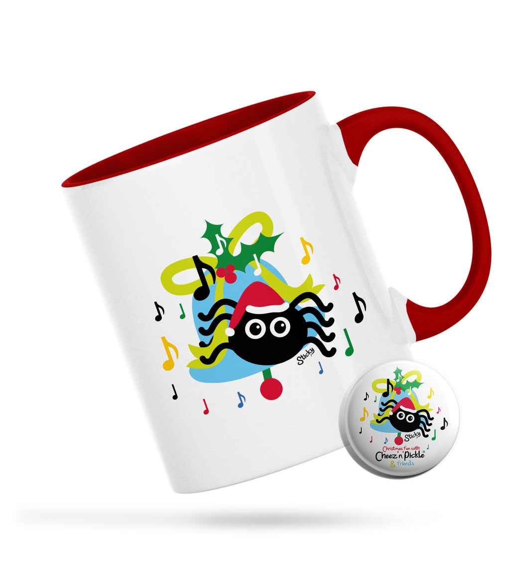 Sticky Spider Deck The Halls With Legs & Holly! Personalised Ceramic Mug