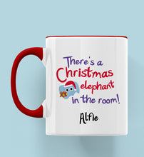 Load image into Gallery viewer, Tiny Elephant There&#39;s a Christmas Elephant in the Room Personalised Ceramic Mug
