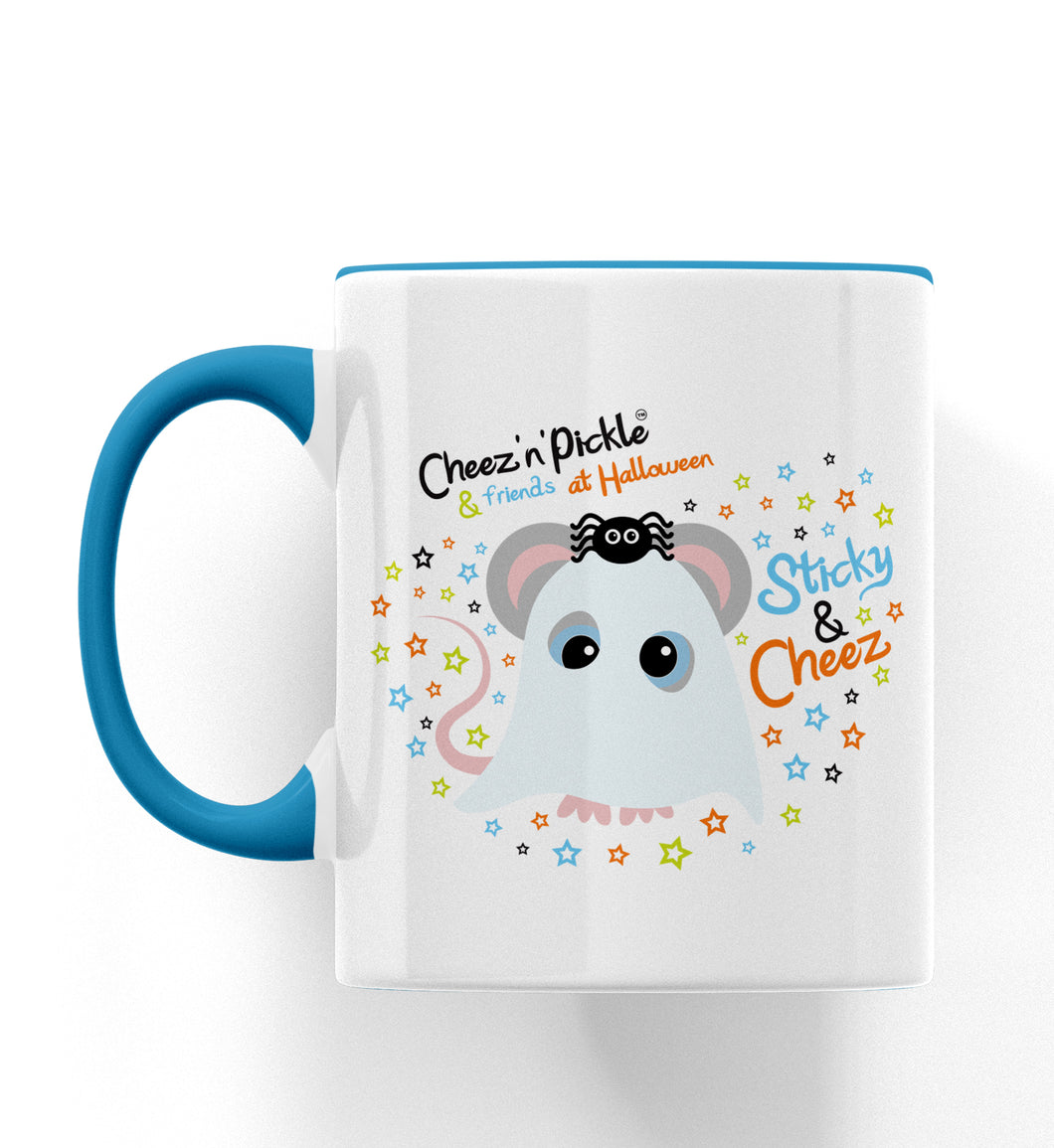 Cheez Mouse Ghost Halloween Ceramic Mug