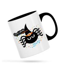 Load image into Gallery viewer, Sticky Spider Witch Halloween Ceramic Mug
