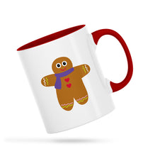 Load image into Gallery viewer, Gingerbread Man Christmas Catch Me If You Can Personalised Ceramic Mug - Coloured design
