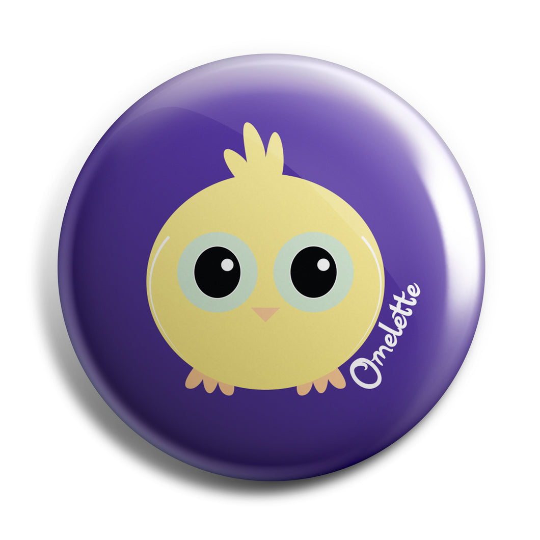 Omelette the Chick 38mm Button Badge