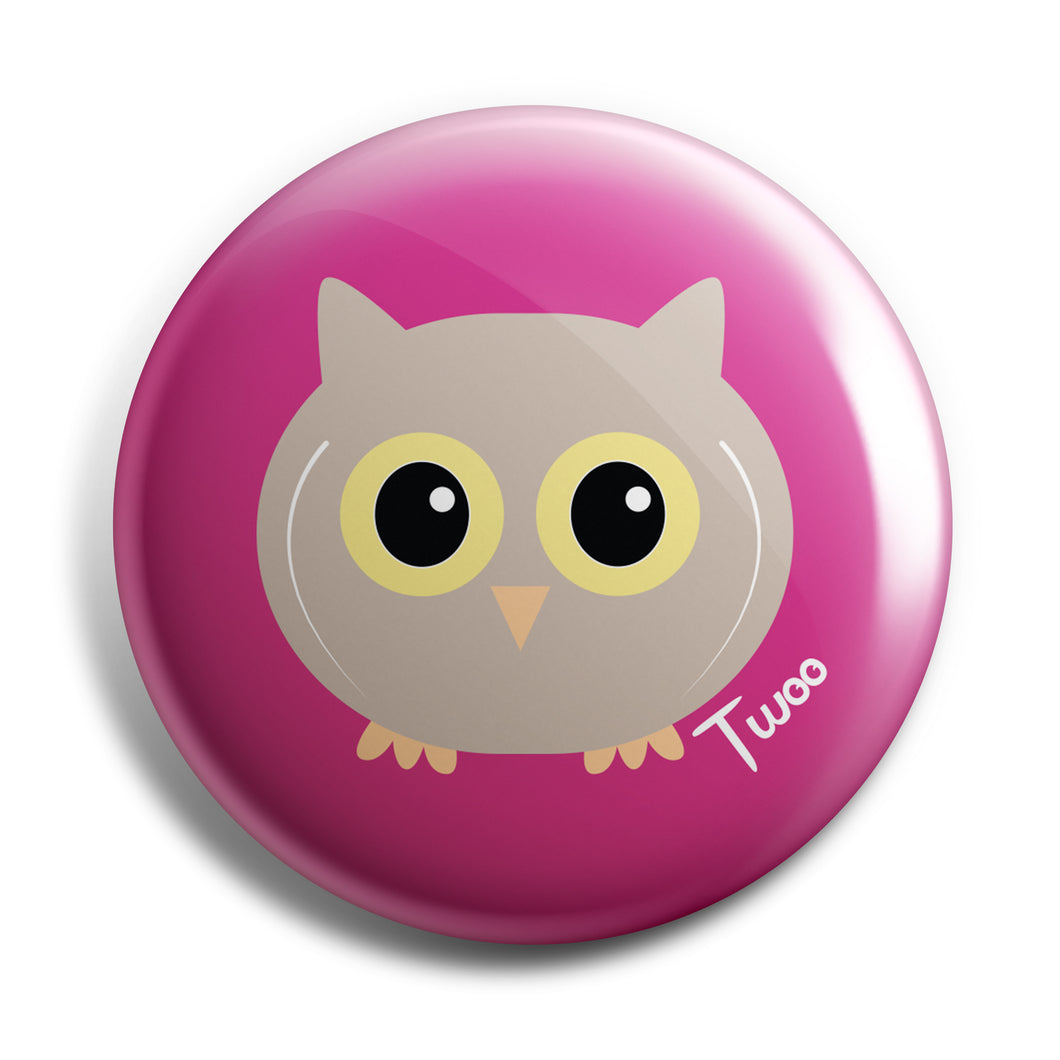 Twoo the Owl 38mm Button Badge