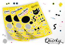 Load image into Gallery viewer, Cheez &#39;n&#39; Pickle Mix &amp; Match Set of 3 A5 peelable cat and mouse sticker sheets

