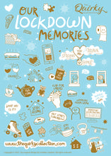 Load image into Gallery viewer, Our Lockdown Memories A5 peelable sticker sheet with 45 stickers (Selection 1)
