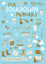 Load image into Gallery viewer, Our Lockdown Memories A5 peelable sticker sheet with 45 stickers (Selection 2)
