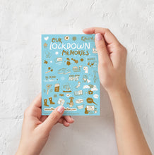 Load image into Gallery viewer, Our Lockdown Memories A5 peelable sticker sheet with 45 stickers (Selection 2)

