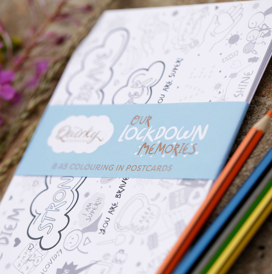 Our Lockdown Memories Set of 8 A5 Colouring In Postcards