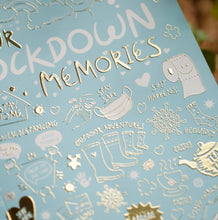 Load image into Gallery viewer, Our Lockdown Memories A5 100 page journal with gold foil effect
