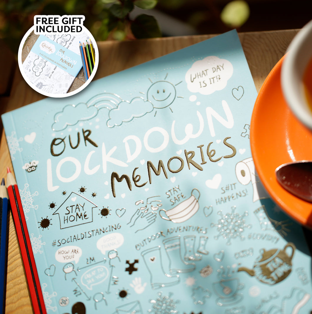 Our Lockdown Memories A5 100 page journal with gold foil effect