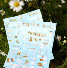 Load image into Gallery viewer, Our Lockdown Memories A5 peelable sticker sheets with 90 stickers (Selections 1 &amp; 2)
