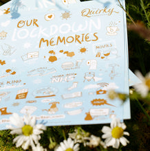 Load image into Gallery viewer, Our Lockdown Memories A5 peelable sticker sheets with 90 stickers (Selections 1 &amp; 2)
