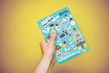 Load image into Gallery viewer, Easter fun with Cheez &#39;n&#39; Pickle &amp; friends A5 peelable animal sticker sheet with 41 stickers
